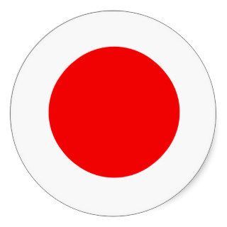 Japan Flag Round Sticker