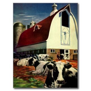 Vintage Change of Address, Dairy Farm Cows Post Card