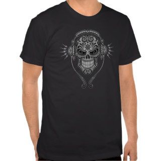 DJ Sugar Skull – Black Tee Shirts