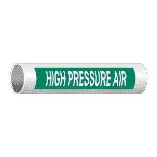 ASME A13.1 High Pressure Air Label PIPE 23600 WHTonGreen Pipe Markers  Business And Store Signs 