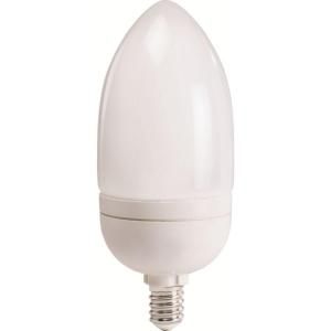 Philips 40W Equivalent Soft White (2700K) Decorative Candelabra Screw CFL Light Bulb (E)* 417410