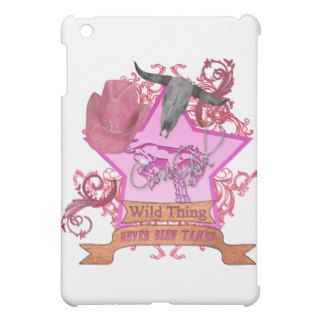 CowGirl Wild Thing never been tamed Pink 4 Leather iPad Mini Cover