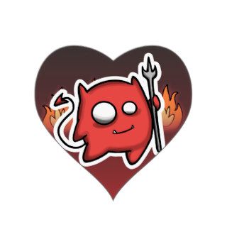 Cute Little Devil Heart Stickers