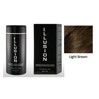 Illusion Hair Building Fibers, 25g / 0.78 oz., Light Brown  Hair Regrowth Styling Products  Beauty