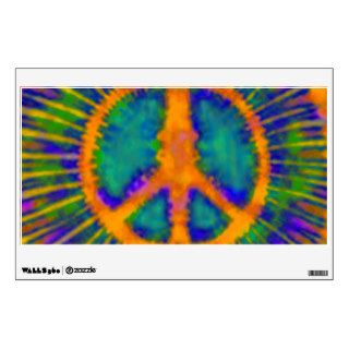 Abstract Psychedelic Tie Dye Peace Sign Wall Decor