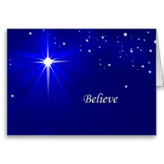 North Star Believe Christian Christmas Greeting Greeting Card