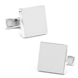 Sterling Silver Square Cufflinks with Personalization Jewelry