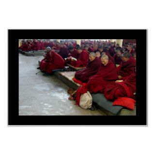 Buddhist Monks Praying at Dalai Lama Temple Posters