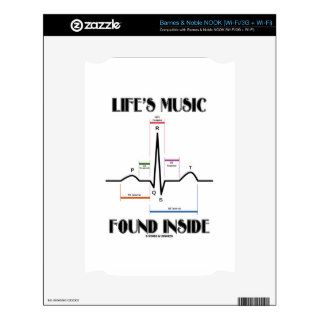Life's Music Found Inside (ECG/EKG Heartbeat) Decal For The NOOK