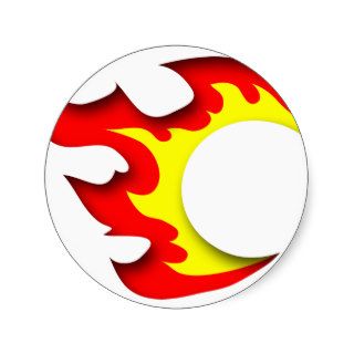 Fireball Design (flame logo) Round Stickers