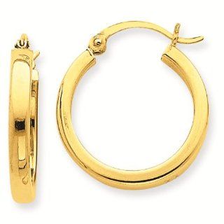 14k 2x3mm Rectangle Tube Classic Hoops   Gold Jewelry Hoop Earrings Jewelry