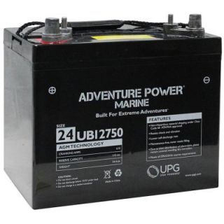 UPG Series 24 12 Volt Marine Post Battery UB12750 (Group 24)