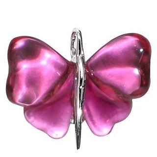 LALIQUE Fuchsia Butterfly Pendant LALIQUE Jewelry