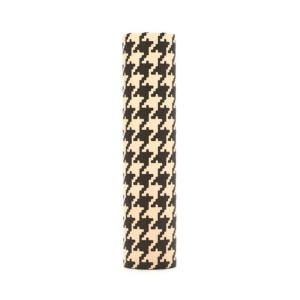 kaarskoker Houndstooth 4 in. x 7/8 in. Dark Chocolate Paper Candle Covers, Set of 2 DKCH HND 4C