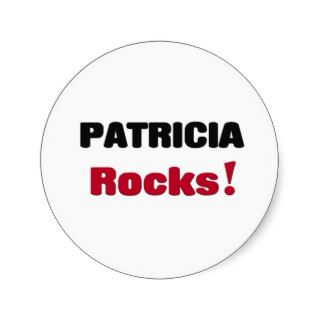 Patricia Rocks Round Sticker