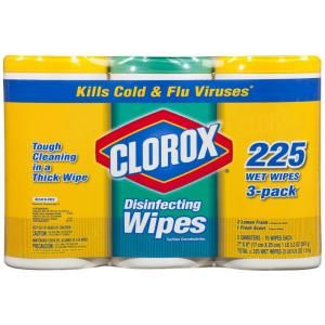 Clorox 225 Count Fresh Scent Disinfecting Wet Wipes (3 Pack) 4460030208