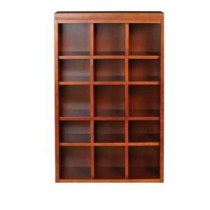 Martha Stewart Living Craft Space 34 in. x 21 in. Sequoia 15 Cubbies Open Wall Mounted Storage 1606400960