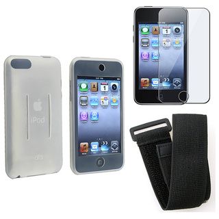 Eforcity Clear Silicone Skin + Film + Armband for iPod Touch 3rd gen Eforcity Cases