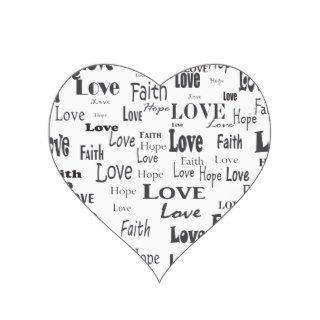 Faith Hope Love Heart Sticker