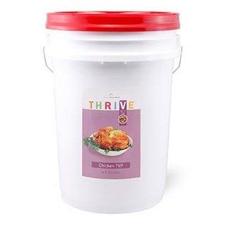 326 Total Servings of Chicken TVP Emergency Food Kit With Gamma Seal By Shelf Reliance THRIVE 20 Cents Per Serving   1/4 Cup Servings 