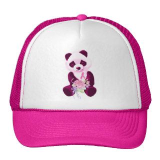 Breast Cancer Panda Bear Hats