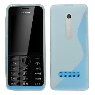 SAMRICK   Nokia Asha 301 & Nokia 301 & Nokia 301 Dual Sim   'S' Wave Hydro Gel Protective Case   Clear Transparent Cell Phones & Accessories