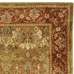 Handmade Persian Legend Light Green/ Rust Wool Rug (5' x 8') Safavieh 5x8   6x9 Rugs