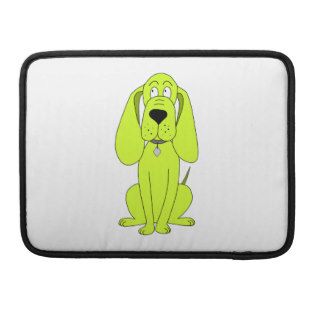 Lime Green Dog. Cute Hound Cartoon. MacBook Pro Sleeve