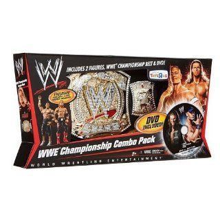 Mattel WWE Exclusive Wrestling Championship Combo Pack Includes Edge & John Cena Action Figures, Championship Belt & DVD Toys & Games