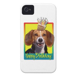 Birthday Cupcake   Beagle Case Mate iPhone 4 Cases