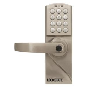 LockState 10 Code Digital Keyless Single Cylinder Silver Left Hand Door Lock LS RDJ L S