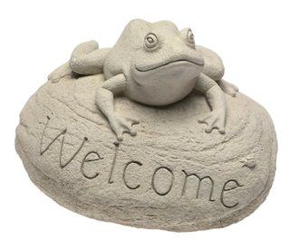 Carruth 332 Frog Welcome Stone  Carruth Studio  Patio, Lawn & Garden