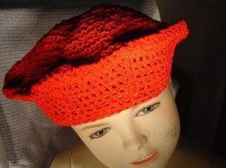 B305onge, Hand Crocheted Gimp Beret for Teens and Adults