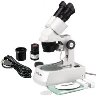 AmScope SE306 AZ E2 20X 40X 80X Binocular Stereo Dissecting Microscope with 2MP USB Camera Science Lab Compound Microscopes