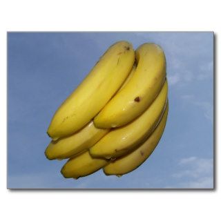 Flying bananas post card
