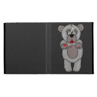 Funny Halloween Zombie Teddy Bear iPad Folio Case