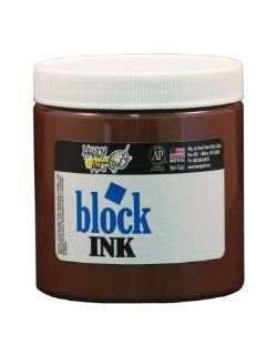 Handy Art 309 050 Water Soluble Block Printing Ink Jar, Brown, 8 Ounce  