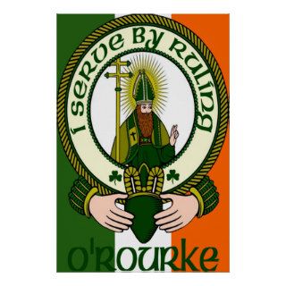 O'Rourke Clan Motto Poster Print