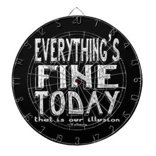 Voltaire White Everything is Fine Today Dart Boards