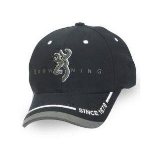Browning 308224841 Flex Fit Stretch Logo Brim Tip Cap   Black with Olive Trim