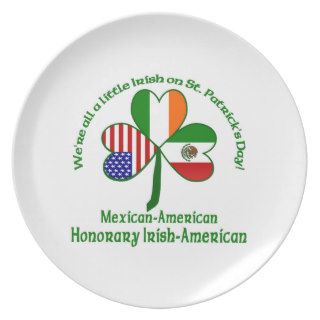 Mexican Honorary Irish American Party Plates