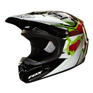 Fox Racing Radeon Youth V1 Off Road/Dirt Bike Motorcycle Helmet   Black/White / Medium Automotive