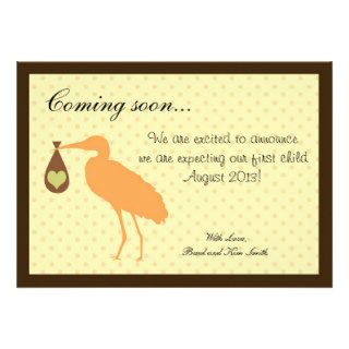Pregnancy Announcement Personalized Stork