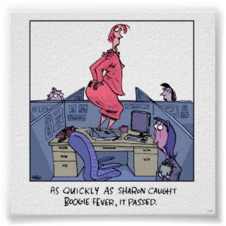 Shoebox "Boogie Fever" Cartoon Print