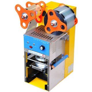 350W Automatic Boba Tea Cup Sealer Sealing Machine Bubble Coffee 400 600 Cups/Hr Drinkware Cups Kitchen & Dining
