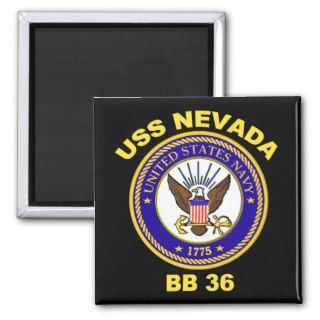 BB 36 USS Nevada DARK Fridge Magnet
