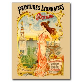 Peintures Lyonnaises Cristalol ~ Vintage French Ad Postcards