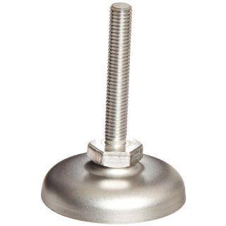 J.W. Winco 8N50TW5/A Series GN 340.5 Stainless Steel Leveling Mount with White Rubber Pad Inlay, Without Nut, Shot Blast Finish, Metric Size, 50mm Base Diameter, M8 x 1.25 Thread Size, 50mm Thread Length Vibration Damping Mounts Industrial & Scientif