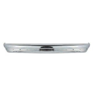CarPartsDepot, Standard Type Chrome Rear Bumper Face Bar Primed w/ Pad Hole, 341 18545 20 FO1102302 F4UZ17906D?? Automotive
