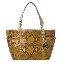 Michael Kors 'Jet Set' Marigold Embossed Leather Tote Michael Kors Designer Handbags